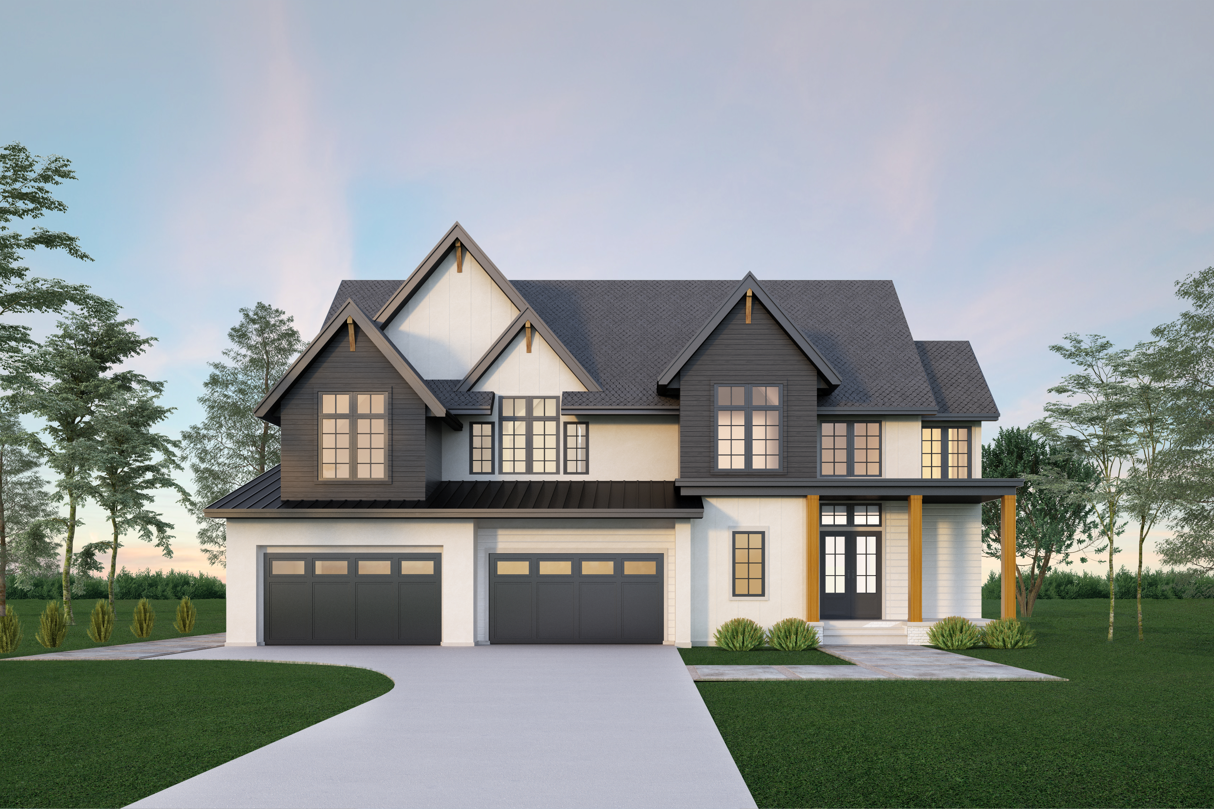 Exterior house visualization rendering